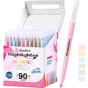 90 Count Bible Highlighters No Bleed Through, 6 Morandi Colors, Muted Pastel Highlighter Markers Assorted Colors Bulk for Study Bible, Journaling Supplies