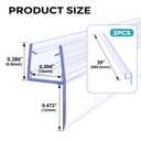 MATDDY 1/2" Glass Shower Door Side Seal Strip 2 Pack x 39 Inch H Type Sweep