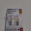 Satco S21872 5.5 Watt A15 LED Bulb, Clear, Intermediate Base, 2700K, 450 Lumens, 2-Pack