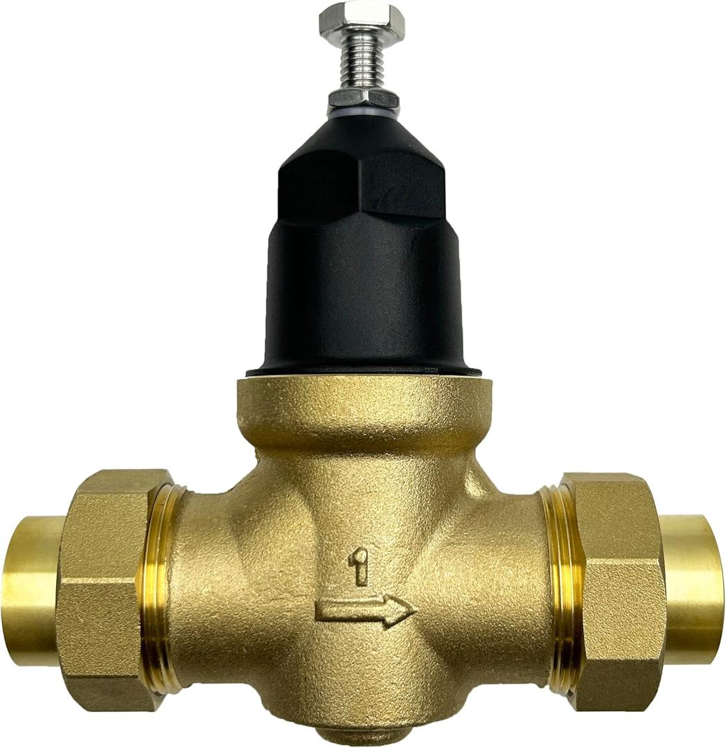 Upgraded 1" NR3XL Pressure Reducing Valve Single Union Female x Female NPT Connection,Short Lay Length and Compact Design,Water Savings and Energy Savings