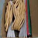 VGOODALL 30 Pack Christmas Treat Bags with Tissue Paper, Kraft Paper Gift Bags with Handle for Christmas Party Favors Gift Exchange (Multicolor)