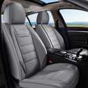 Coverado Car Seat Covers, Front Covers for Cars, Car Seat Cover Front Seats, Car Seat Protector Waterproof, Leather Car Seat Cushion, Universal Interior Covers Seat Protectors for Most Cars Gray