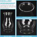 Cabilock Glass Lamp Shade Replacement 3 Inch Oil Lamp Chimney Kerosene Cover for Outdoor Camping and Home Lighting Accessory (14.5x9.5cm)