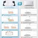 DONAMA Cervical Pillow for Neck and Shoulder Pain Relief, Cooling Contour Memory Foam Pillow, Dual-Height Ergonomic Neck Support Pillow for Side Back Stomach Sleepers with Removable Pillowcase