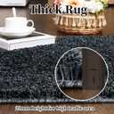 COZYLOOM Area Rug 2x8 Shag Runner Rug Ultra Soft Rug Fluffy Shaggy Soft Area Rug Non-Slip Indoor Floor Carpet Non Shedding Rug for Kids Playroom Home Decor, Black