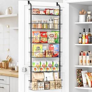 GGIU Over The Door Pantry Organizer Spice Rack: 6-Tier Metal over the Door Organizer - Pantry Organization and Storage - Hanging spice Rack Back Of Door Organizers