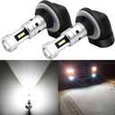 PHINLION 881 LED Fog Light Bulbs, 3800 Lumens Super Bright 886 889 894 896 898 LED Fog Lights Replacement for Cars, Non-polarity, 6000K Xenon White, Pack of 2