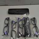 Gaoye Reading Glasses for Women, 6 pack Fashion Readers for Women Men Spring Hinge Eye Glasses, Blue Light Reading Glasses, Black