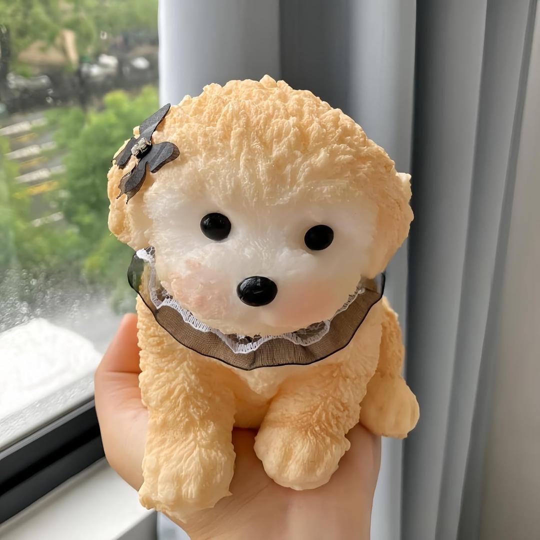 Extra-Large Taba Squishy Dog, Big Squishy Dog Stress Relief Toy for Adult/Kids, Cute & Soft Dog Design, Perfect Squeeze Toys Gift for Relaxation and Fun Party Favor (Cream Color B)