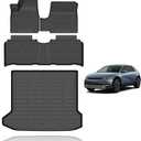 All Weather Floor Mats & Cargo Liner Set Custom for 2022-2024 Hyundai Ioniq 5 Fixed Center Console (Unmovable Center Console) All Season Guard for Car Mat TPE Floor Liner Ioniq 5 Accessories