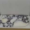 Natural Marble Tray, Coffee Table, Food, Fruit, Paper Cup, Cake Display, Coffee bar, Family Gatherings, Seasonal Holiday Decoration Tray(Viola-oval-11 x5 x0.7)