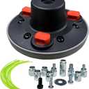 Universal Weed Eater Head, Easy Load String Trimmer Head Replacement Weed Wacker Head for Echo, Ego, Dewalt, Stihl, and Husqvarna, Includes 12pcs 1FT-0.095" Trimmer Line (Grey& Black)