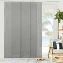 CHICOLOGY Vertical Blinds, Room Divider, Door Blinds,Blinds for Sliding Glass Doors, Temporary Wall, Closet Curtain, Room Door, Woven Gray (Natural Woven) W:46-86 x H:Up-to 96 inches