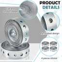 Gisafai 4 Pcs Galvanized Hanger Strap Metal Strapping with Holes Pipe Hanger for Pipe Supports Hanging, 3/4 Inch x 10 ft