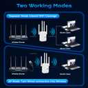 WiFi Extenders Signal Booster for Home,Long Range WiFi Booster (White)