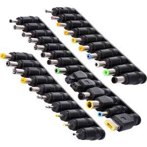 SoulBay 34pcs Universal Laptop Notebook Input DC Plug Set Jack Tips for Lenovo Toshiba Dell HP Asus and Most Laptops