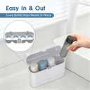 Travel Bottles with Case, 4x2oz TSA Approved, Leak-Proof, Press to Unlock, Compact & Portable Travel Toiletries (White)