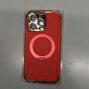 COOLQO for iPhone 15 Pro Max Case 6.7'' Upgraded 360 Spin Magnetic Stand [Compatible with Magsafe][Military Protection] Shockproof Protective Phone Holder Cover for iPhone 15 Pro Max, Red Gold