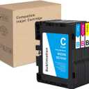 INK+ SG500 SG1000 Sublimation Cartridge Compatible for Sawgrass Virtuoso SG500 SG1000 Printer (1 Black, 1 Cyan, 1 Magenta, 1 Yellow, 4-Pack) Version B