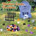Suzile 100 Pcs Halloween Mini Resin Ghost Cute Miniature Small Ghost Figurines Colorful Halloween Spooky Decorations Garden Decor Micro Statue for Party Favors Gifts (Vivid,Multicolor)