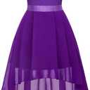 Girls Floral Lace Dress Easter Bridesmaid Vintage Formal Cocktail Party Swallowtail Swing Dresses 7-14 Years (9-10 Years)