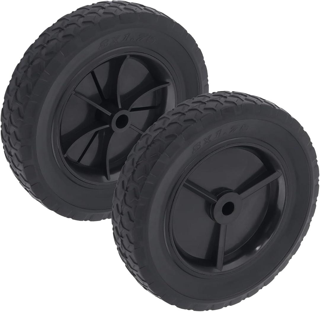 CheeMuii 8 Inch Push Mower Wheels 2 Pcs 8" Black General Wheels Replace for Craftsman 33958 Hus 532146248 Replace for MTD 734-04585 734-1780 for Oregon 72-108 for AYP 103670 103670X 107644X 146248