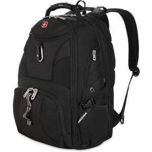 SWISSGEAR 1900 ScanSmart TSA Laptop Backpack Fits 17 Inch Laptop with RFID Protection and Tablet Pocket, Grey/Black, 19-Inch