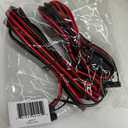 Nilight 2PCS 12FT SAE to SAE Extension Cable 16AWG 2 Pin Wire Cord Harness with 12V-24V DC Quick Connect Disconnect Connector with Dust Cap