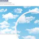 Allenjoy 7x5ft Vinyl Blue Sky White Cloud Backdrop - Not Fabric - Ideal for Newborn, Spring, Kids, Children, Aviator, Birthday Party, Baby Shower, World Travel Background