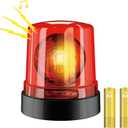 Toy Police Lights Strobe Light,360-Degree Rotating Flashing Light with 2 AA Batteries, Suitable for Children for Role-Playing, Toys, Gifts (Red)