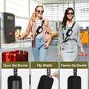 Tiostep Clip and Go Strap for Phone with Wallet Crossbody Phone Lanyard Adjustable and Detachable RFID Wristlet Wallet with ID Window and Zipper, Black