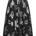 GRACE KARIN Women's 2025 Summer Casual Floral Boho Dress Spaghetti Strap Flowy Beach Maxi Dresses (Black, XL)