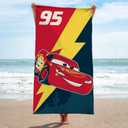 Jay Franco Kids Beach Towel - 100% Cotton Super Soft Absorbent Bath Towel, 28" x 58" Inch Lightweight for Travel, Official Licensed Product, Multi - Cars
