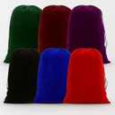 Hahafelt 6 Pcs 16x24 Inch Large Velvet Drawstring Gift Bag Velvet Jewelry Pouch Mixed Colors Gift Bag for Wedding Party Favors Cosmetic Samples