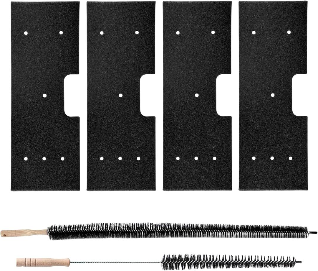 4 Pcs Lint Filter + 2 Pcs Brushes WH01X35719 Dryer Lint Filter Replacement Compatible with GE Profile Washer Dryer Combo for PFQ97HSPV0DS Black Washing Machine Filter