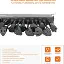 Tecmojo 1U Rack Mount 19 Outlet PDU Power Distribution Unit Power Strip Circuit Breaker fits 19-inch AV/Network/Server Cabinet/Closet/Enclosure