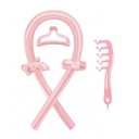 Satin Heatless Curling Rod-Heatless Curls Overnight  Hair Rollers & Hair Curlers to Sleep In  Hair Rollers for Blowout Look Long Hair  No Heat Damage, Comfortable for Night Use (Pink suit)