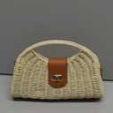 Summer Straw Bag for Women Straw Hand-woven Top-handle Handbag Crossbody Tote Clutch Bags for Travel