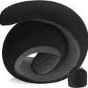 REDOFFTravel Pillow for Neck Support, Memory Foam Neck Pillow for Airplane, Car, Office - Adjustable Strap with Magic Tape, Breathable & Portable with Storage BagIt's Good to give Gifts.Black