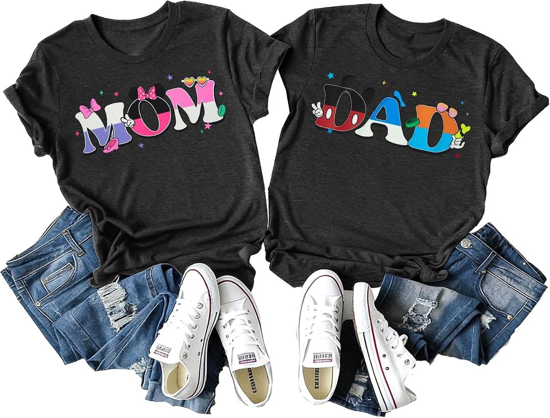 MNLYBABY Mom and Dad Shirt Strawberry Family Matching Tshirt Cute Party Short Sleeve Top for Birthday Girl (XL)