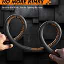 Pressure Washer Hose 50 ft, 4200 PSI Steel-Braided & Durable - Flexible & Kink-Resistant, Power Washer Hose with 3/8" Swivel Quick Connect, Hot/Cold Water Compatible - 50 Foot, Black