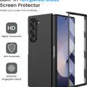 Ruky for Galaxy Z-Fold-6-Case, with Built-in Screen Protector Full Body Cover, [Not for Z Fold 5] Support Wireless Charging Hard PC Shockproof Protective Case for Samsung Galaxy Z Fold 6, Black