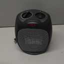 Amazon Basics Ceramic Space Heater, Portable Indoor Heating Solution, With Overheat and Tip-Over Protection, Thermostat, Non-Oscillating, 1500W, 7.52"D x 6.34"W x 9.45"H, Black