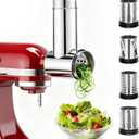Stainless Steel Slicer Shredder Attachments for Stand Mixers, Vegetable Shredder, Cheese Grater, Salad Maker, Food Slicers Chopper Grinding Powder Accessories