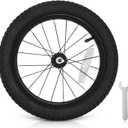 12/14/16/18/20 Inch Kids Bike Front Wheels Replacement with Solid Air Rubber Tire and Inner Tube, Bicycle Bike Wheels Don't Fit with Huffy Bike(13 Inch Wrench Included)