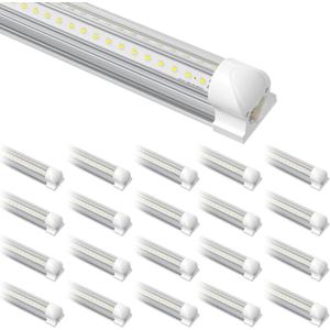 20-Pack 4FT T8 LED Shop Light, 42W 6300 Lumen 5000K Daylight, Linkable with Plug Shop Lights for Garage Ceiling Workshop Commercial Lighting, 