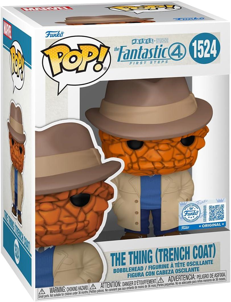 Funko Pop! Marvel: Fantastic Four (2025)- The Thing (Trench Coat) - Amazon Exclusive - Collectible Vinyl Figure - Gift Idea - Official Merchandise - Toys for Kids and Adults