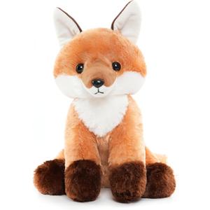 WEIGEDU Cute Red Fox Stuffed Animal Plush Toy with Big Soft Tail for Kids Boys Girls Birthday Bedtime Gift, 13 inches