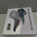 YLF Fast Wireless Charger Station 5 in 1 with Adapter - Wireless Phone Charger Stand with LED and Bluetooth Clock for Samsung Galaxy S23 Ultra/S23/S22/S21(Grey)