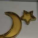 Seeloowy 4 Pcs Eid Mubarak Trays Decor Ramadan Moon Serving Trays Star Islam Muslim Food Serving Tray Iron Tray Decorations for Ramadan Islam Party Dessert Pastry Display Holder Decoration